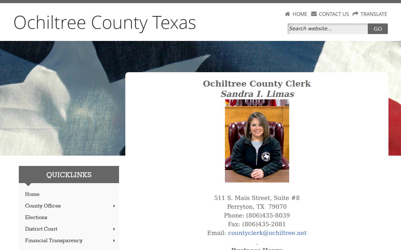Ochiltree County misdemeanor criminal case records at the County Clerk